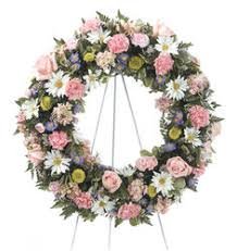Pink And White Funeral Wreath Large