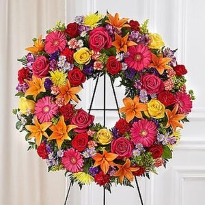 Serene Blessings Standing Wreath- Bright