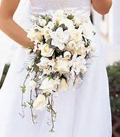 Elegant White Wedding Bridal Bouquet