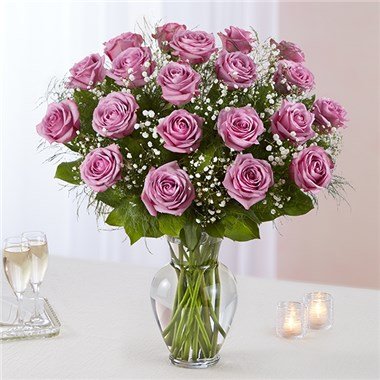 24 Ultimate Elegance Long Stem Lavender Roses – Florist Mountain View ...