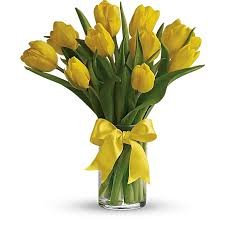 Sunny Yellow Tulips Bouquet