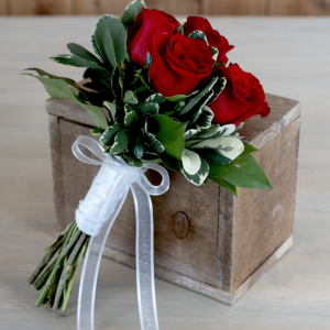 Red Rose Prom Handtied Bouquet