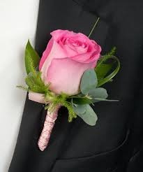 PINK Rose Boutonniere