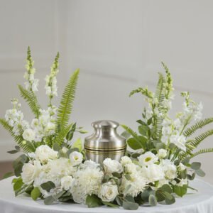 The Elegant Cremation Wreath in White