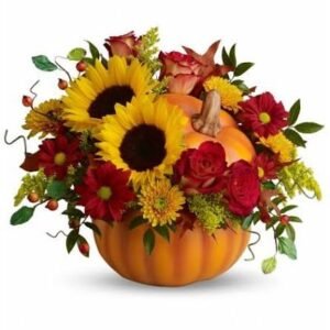 ***Golden Gourd Pumpkin Bouquet